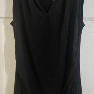 New York & Company Black Sleeveless Blouse